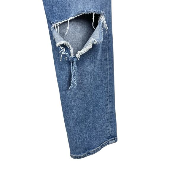 Re/Done Originals 70s Stovepipe Jeans 26 Rodeo Indigo with Hole - Picture 3 of 8